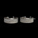 10K White Gold CZ Stardust/ Glitter Finish Hoop Earrings Made in Italy by Bella