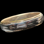 14K Yellow & White Gold Stamped Bevel Band Sunburst / Starburst Size 8 1/4