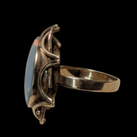 14K Yellow Gold Australian Opal Triplet Ring Size 7