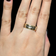 18K Yellow & White Gold Engraved Band Ring Size 9