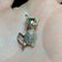 14K Yellow Gold Emerald & Diamond Cat Brooch