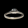14K White Gold White & Black Diamond Ring Size 7 1/4