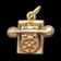10K Yellow Gold Telephone Charm / Pendant for Bracelet or Necklace