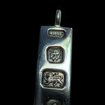 Sterling Silver Queen Elizabeth II 1977 Silver Jubilee Ingot Pendant Hallmarked
