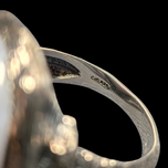Clyde Duneier Sterling Silver Blue Lace Agate Statement Ring Size 9