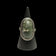 Modernist Polish Sterling Silver & Nephrite Jade Cabochon Ring Size 7