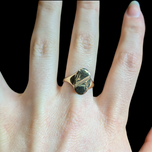 10K Yellow Gold Engraved Signed Style Ring Size 6 1/2