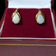 14K Yellow Gold Teardrop Opal Stud Earrings