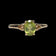 10K Yellow Gold & Natural Diopside Heart Shouldered Ring Size 6