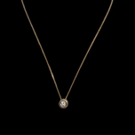 10K Yellow and White Gold Diamond Pendant Necklace