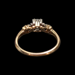 Vintage Art Deco 14K -18K White and Yellow Gold and Diamond Size 6