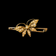 Antique 14K Yellow Gold Butterfly Brooch with Seed Pearls
