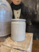 Victorian Era White Stoneware Preserving Jar