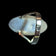 Sterling Silver White Banded Agate Cabochon Ring Size 6 1/2
