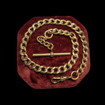 Antique Victorian Gold Filled Etched Pocket Watch Albert Chain
