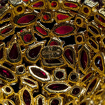 Vintage 1962 Bijoux Christian Dior Red Bib Necklace Red Rhinestone Couture: Original Box