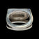 Sterling Silver Brutalist / Modernist Double Band with Brushed Face Statement Ring Size 6 3/4