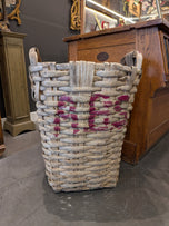 Tall Vintage Wicker Basket