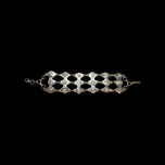 Cultured Pearl & Sterling Silver Panel Link Bracelet