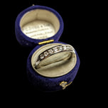 14K White Gold Channel Set Diamond Band Size 7 1/4