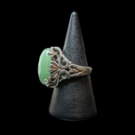 Sterling Silver & Aventurine Ring Size 5 3/4