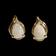 14K Yellow Gold Teardrop Opal Stud Earrings