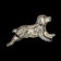 Sterling Silver Springer / Cocker Spaniel Dog Brooch