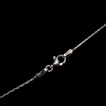 10K White Gold and Floating Diamond Pendant Necklace