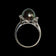 14K White Gold Diamond & Tahitian Black Pearl Ring Size 5 3/4