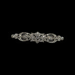 2.55 CT Natural Diamond & Platinum Antique Art Deco Filigree Bar Brooch