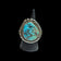 Old Pawn Silver Navajo Large Natural Turquoise Rope Bezel Ring Size 6