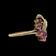 10K Yellow Gold Natural Ruby & Diamond Flower Custer Ring Size 9 1/4