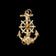 10K Yellow Gold Tiger's Eye Anchor & Wheel Pendant