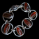 Sterling Silver Niels Erik FROM Amber Cabochon Bracelet Danish Design MCM Denmark