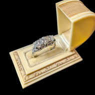 14K White Gold Natural Diamond Ring 1CT TW Size 6 3/4