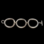 Sterling Silver Large Chain Link Statement Geometric Bracelet