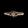 Victorian 10K Yellow Gold Belcher-Set Diamond Solitaire Ring Size 5
