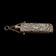 Art Nouveau Floral Chatelaine Silver Perfume Bottle with Chain