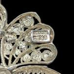Sterling Silver Birks Butterfly Filigree Brooch Vintage Openwork