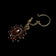 Gilt Silver / Gold Wash / Vermeil Bohemian Garnet Flower Cluster Drop Earrings Hinge Hoop