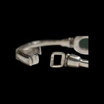 Sterling Silver & Jadeite Cabochon Bracelet