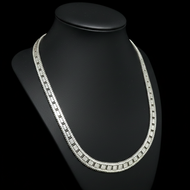 Sterling Silver Heavy Mexico Link Necklace with Box Clasp
