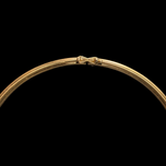 10K Yellow Gold Bangle Bracelet with Safety Clasp