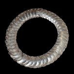 Sterling Silver Mexican Spiral Disc Collar Necklace Earring Set