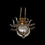 Vintage 1940's Trifari "Jelly Belly" ALFRED PHILIPPE Vermeil Sterling Silver Lucite Spider Clip / Pin / Brooch
