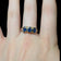 14K Yellow Gold Natural Heat Treated Triple Sapphire Ring Size 8 1/2