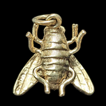 10K Yellow Gold Fly or Bee Bug Charm for Bracelet or Necklace Insect