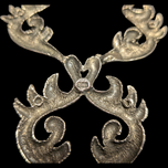 800 Silver Flame / Bird / Tribal Large Statement Necklace