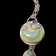 Sterling Silver & Green Lace Onyx & Amethyst Necklace