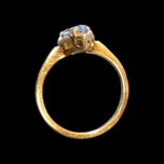 10K Yellow Gold Marquise Synthetic Spinel Ring Size 6.5